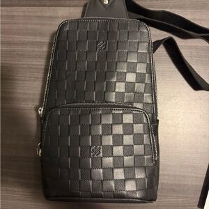 Louis Vuitton Black Checkered Belt Bag